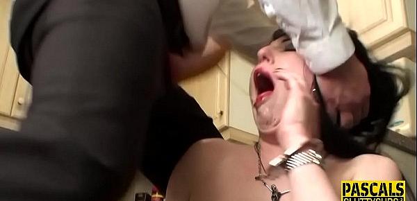  Chubby goth milf gets pounded and deepthroats